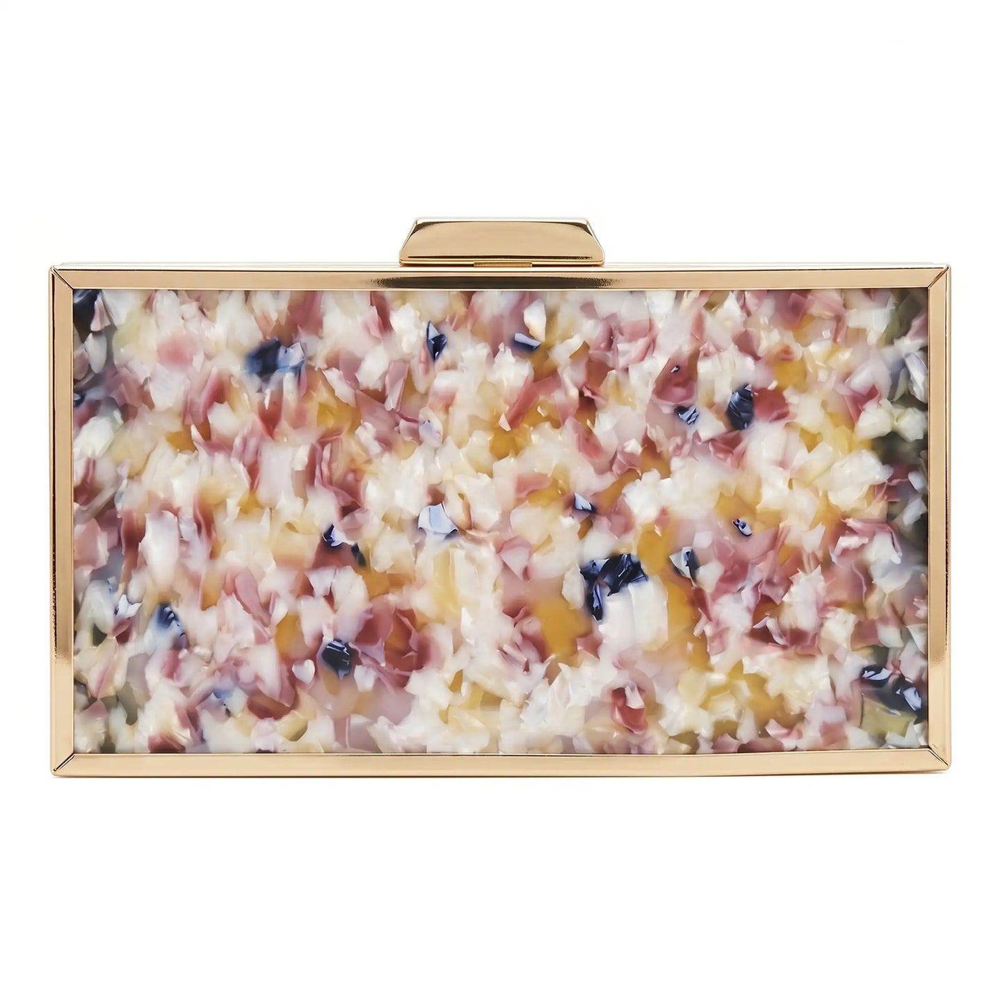 Clutch Impresionista Beige y Rosa