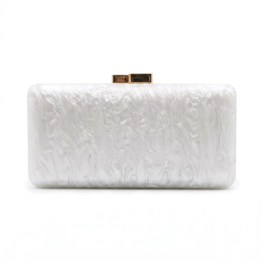 Clutch Aurora Blanco