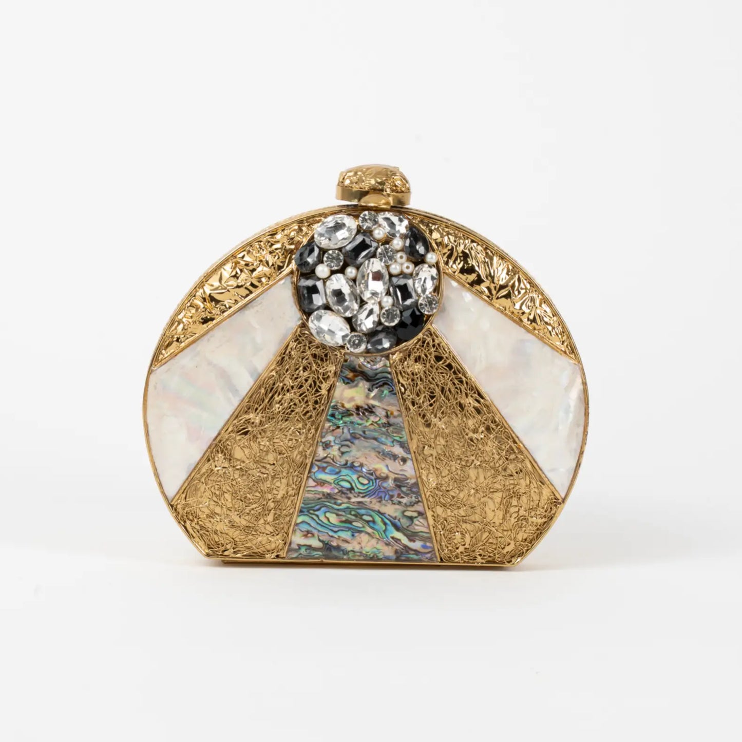 Clutch Deluxe Arco Circular Abalone, Shine y Nácar