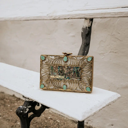 Clutch Deluxe Galene Abalone y Verde agua