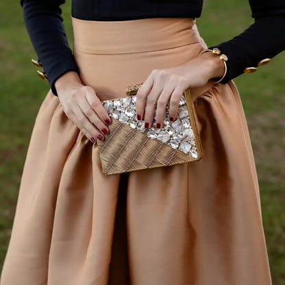 Clutch Deluxe Gemma Shine y Perlas