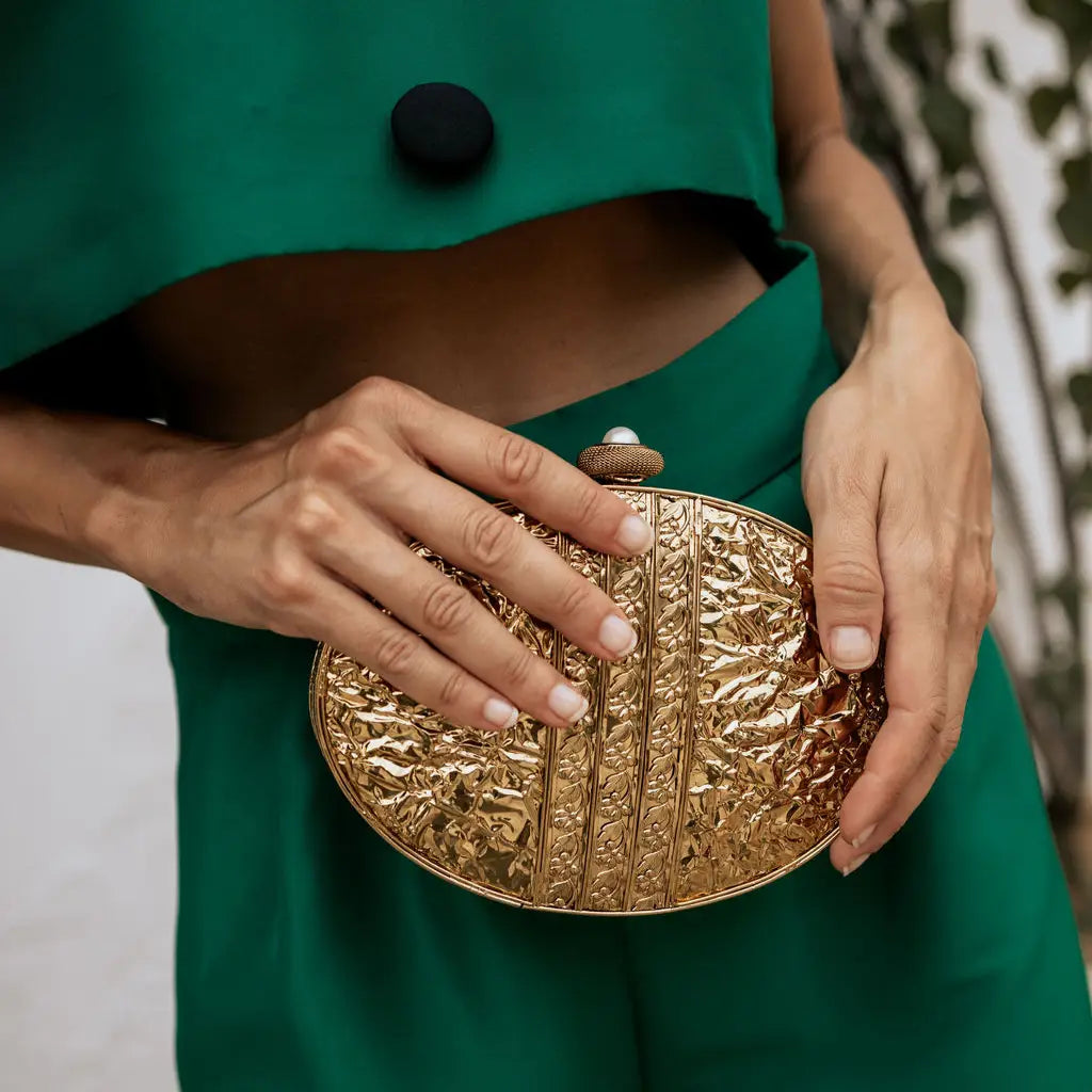 Clutch Deluxe Gupta Ovalado Perlas