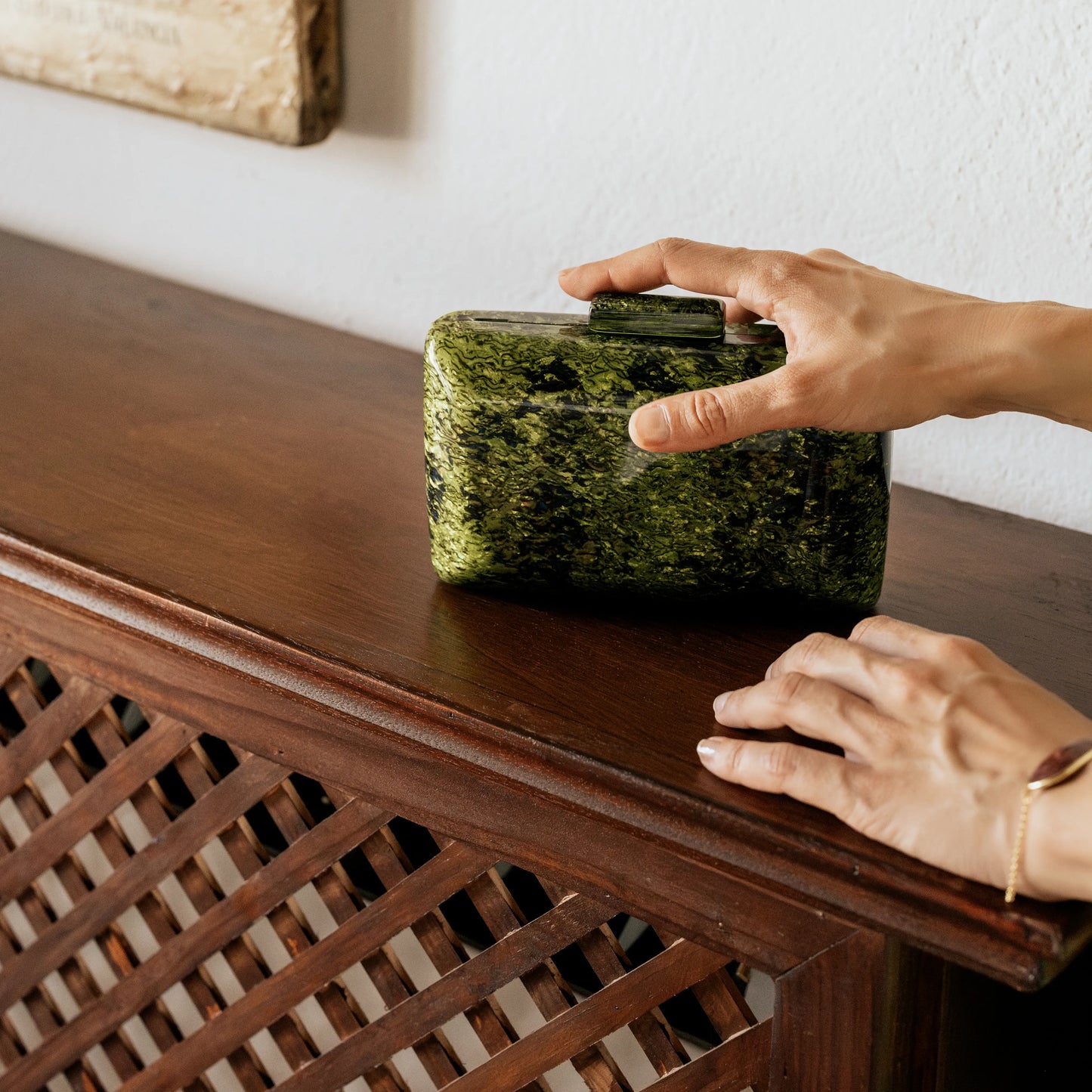 Clutch Marmolí Verde