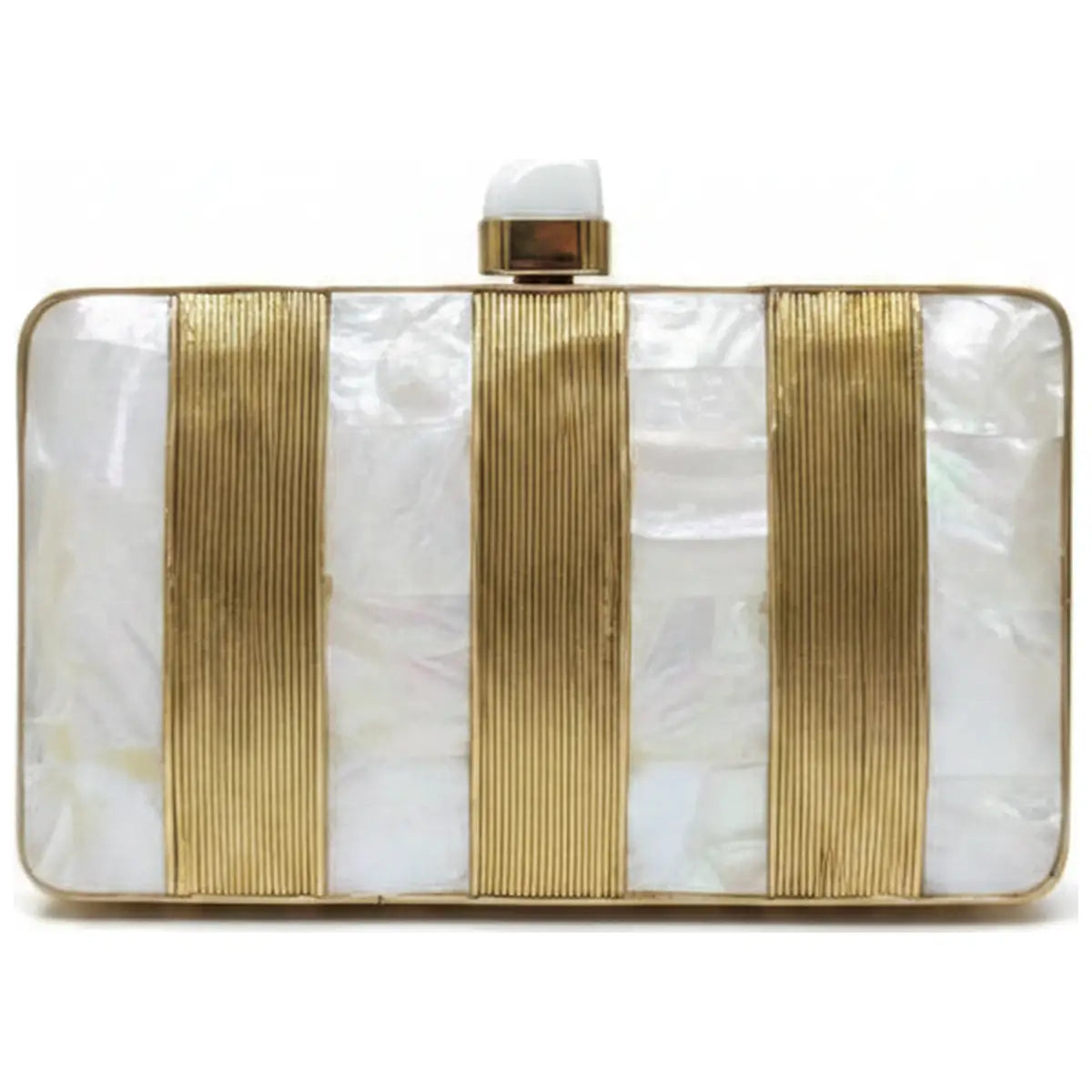 Clutch Deluxe Nacre Lineas Nácar