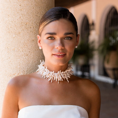 Collar Aleneo Triple Blanco