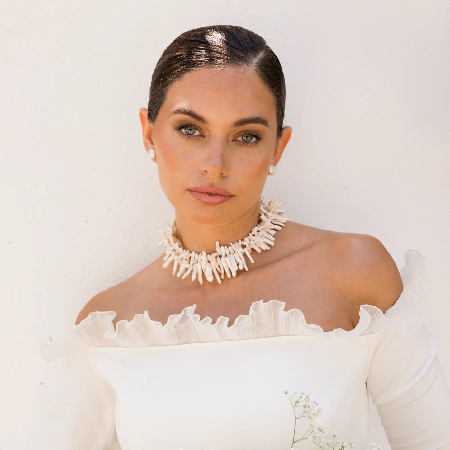 Collar Alena Doble Blanco