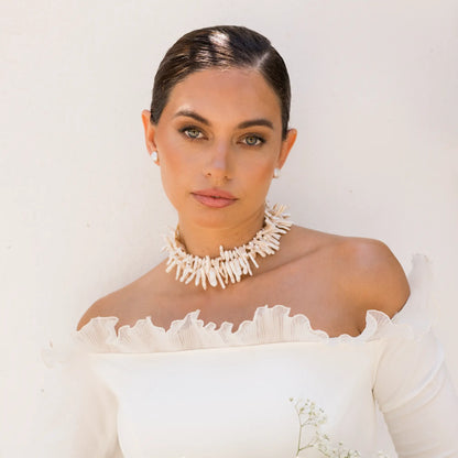 Collar Alena Doble Blanco