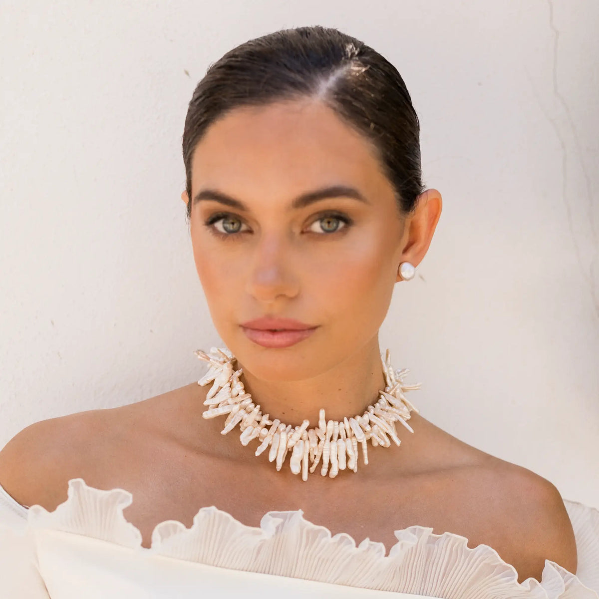 Collar Alena Doble Blanco