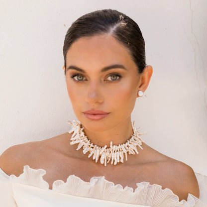 Collar Alena Doble Blanco