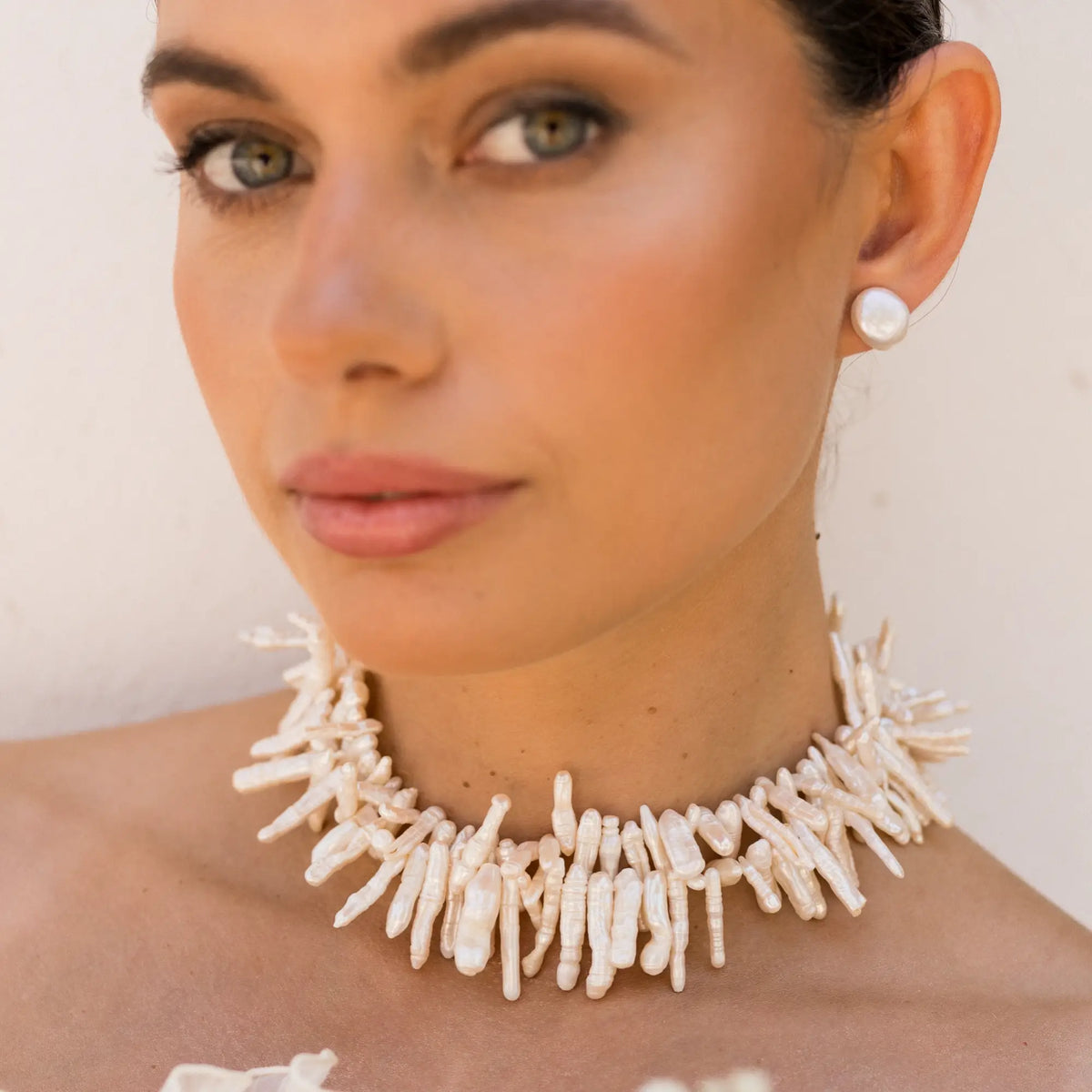 Collar Alena Doble Blanco