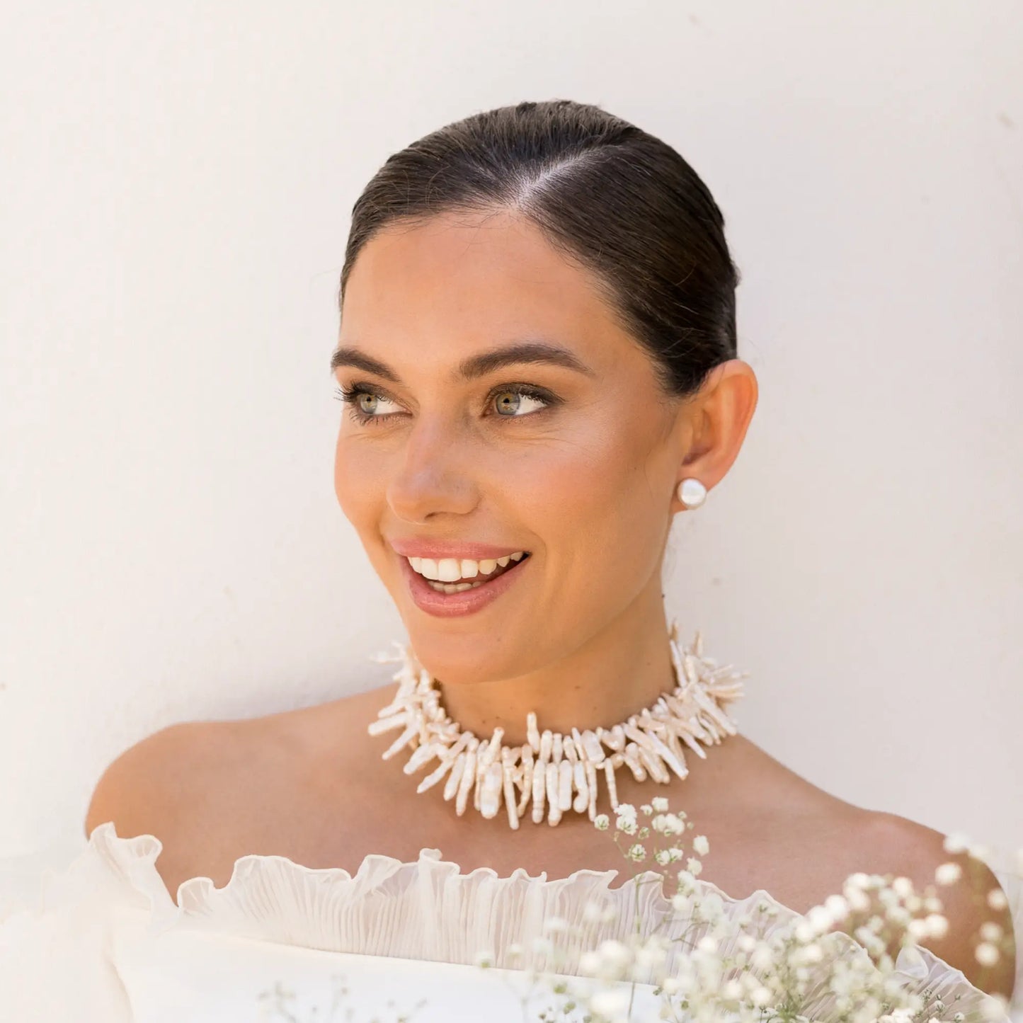 Collar Alena Doble Blanco