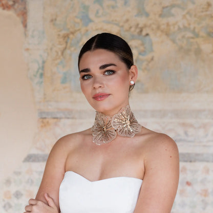 Choker Bordado Belle de Nuit Dorado