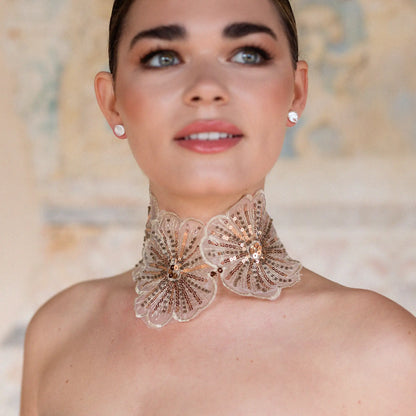 Choker Bordado Belle de Nuit Dorado