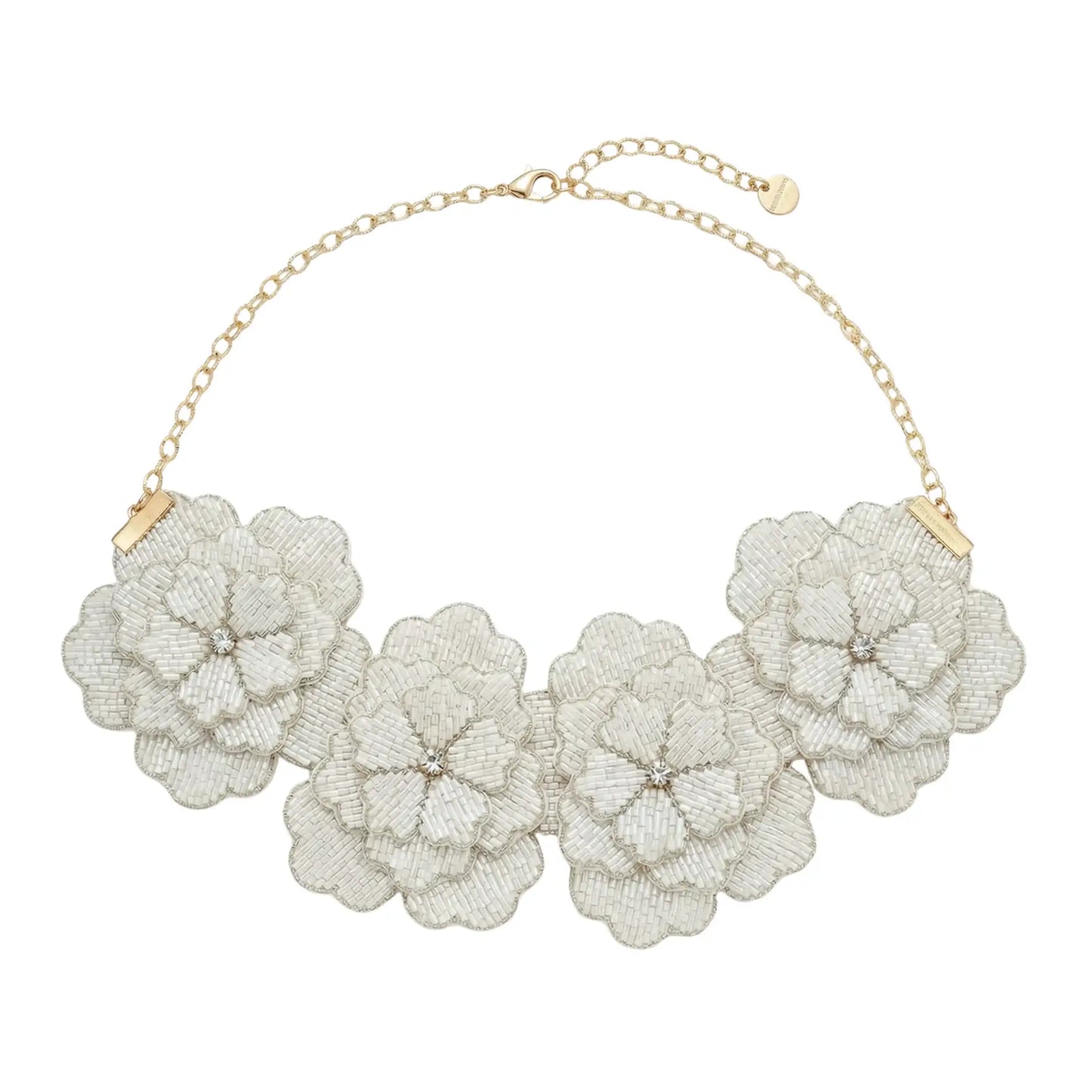 White Embroidered Nocturnia Necklace