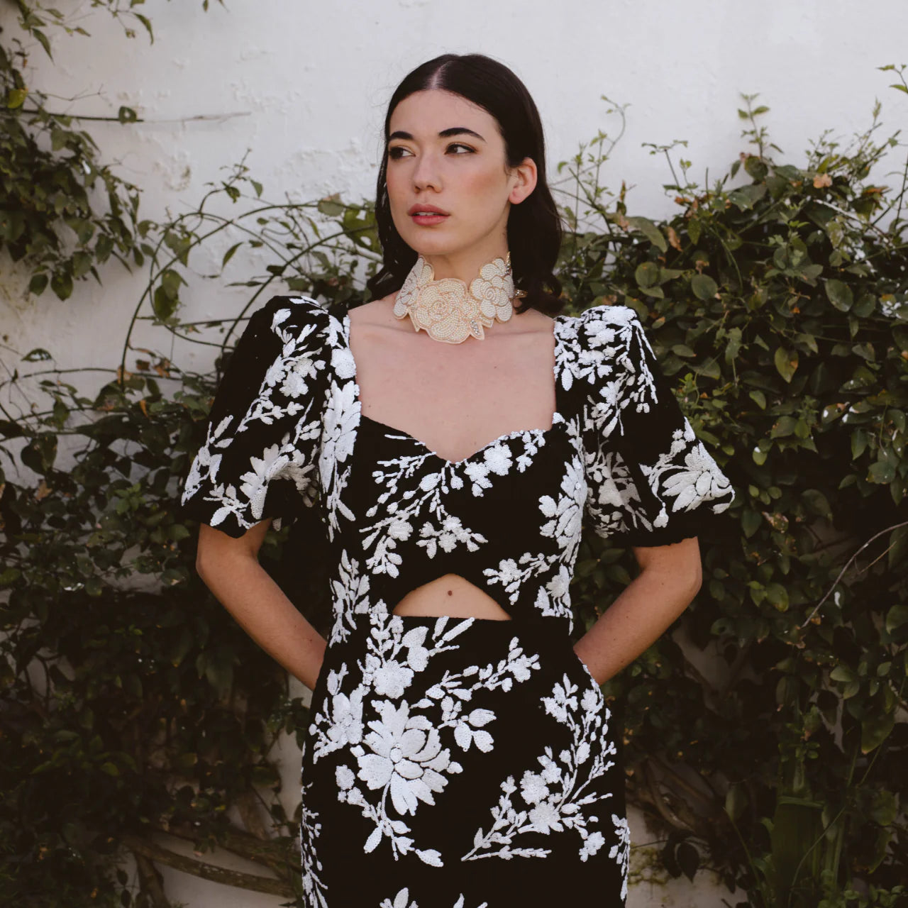 Collar Bordado Marfilia Blanco