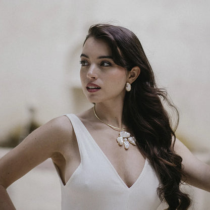 Conjunto Pendientes Mariel Perlas + Collar Ártico Perlas