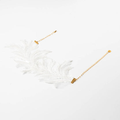 Choker Bordado Belara Plumas Blanco