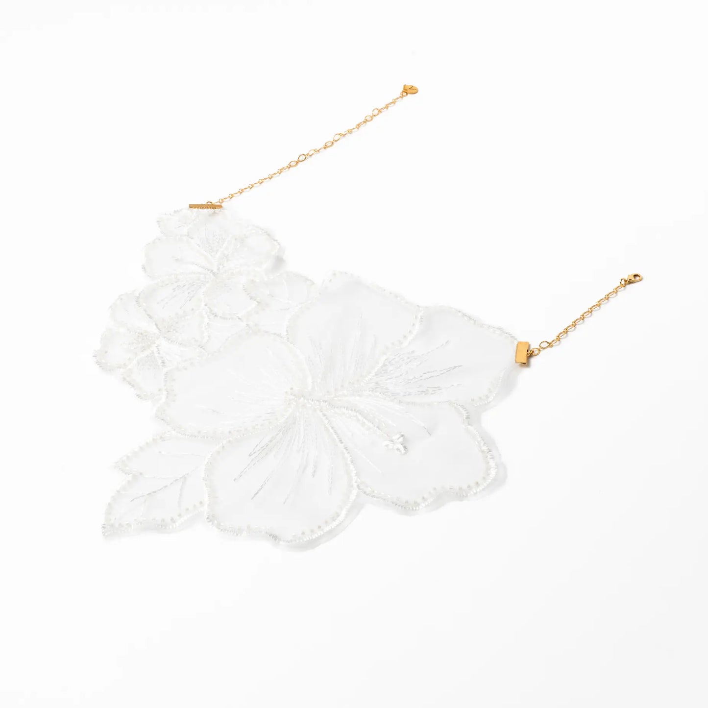 Collar Bordado Kristaly Blanco