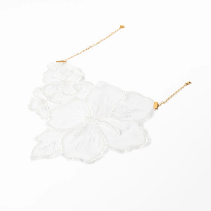 Collar Bordado Kristaly Blanco