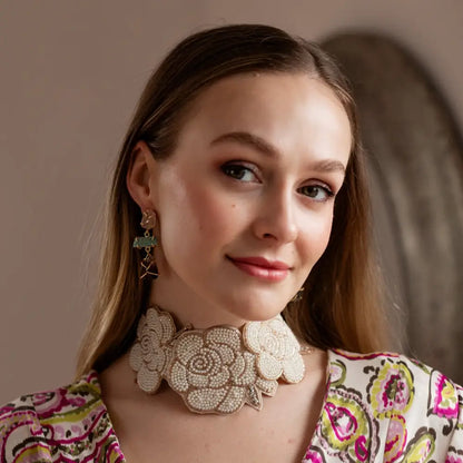 Collar Bordado Marfilia Blanco