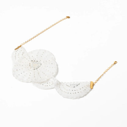 Choker Bordado Petal Queen Blanco