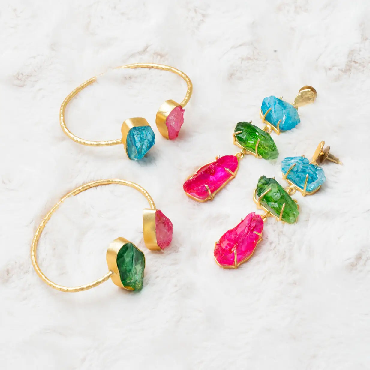 Conjunto Pendientes Terral + Brazaletes Caliza Summer