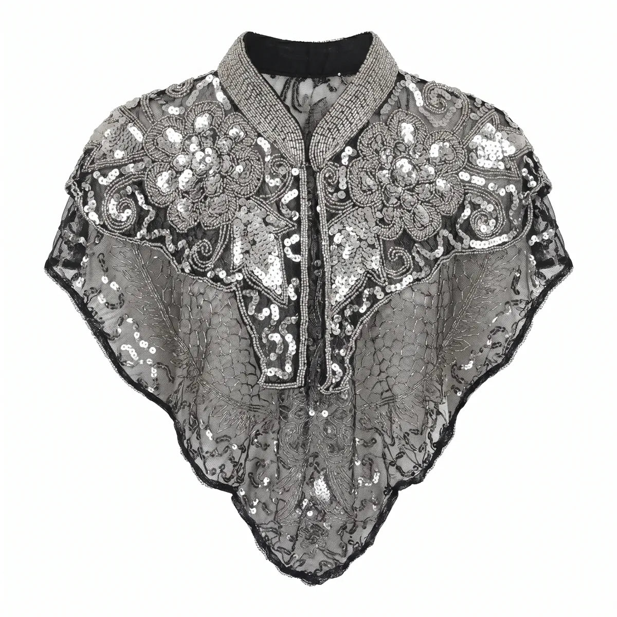Cuello Joya Aura Lentejuelas Plateado