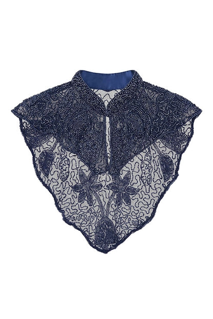 Cuello Joya Corage Azul oscuro cromo