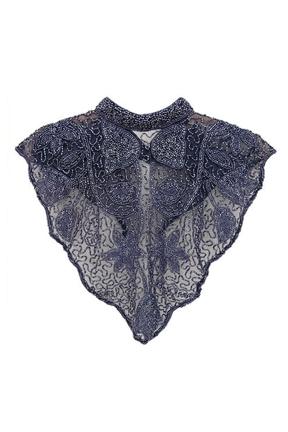 Cuello Joya Corage Azul oscuro cromo