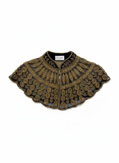 Cuello Joya Corona Negro y Dorado