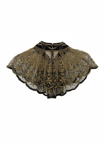 Cuello Joya Encanto Negro y Dorado