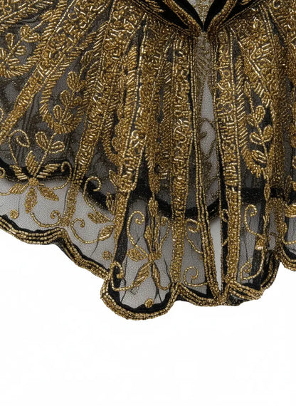 Cuello Joya Encanto Negro y Dorado