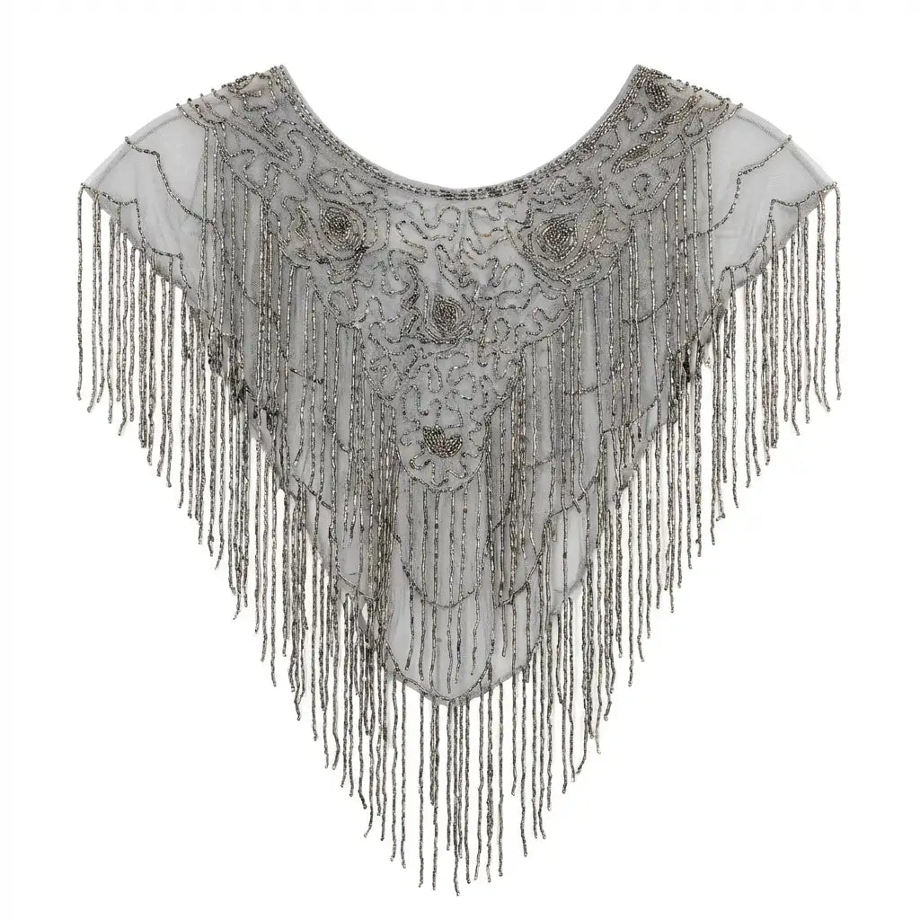 Jewel Collar Essence Gray Blue and Chrome - size XS