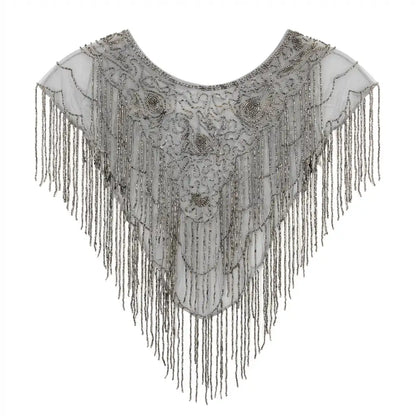Jewel Collar Essence Gray Blue and Chrome - size XS