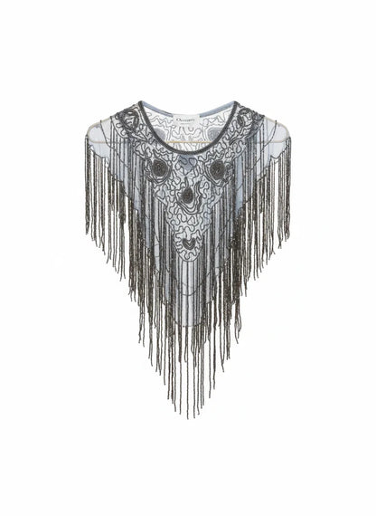 Cuello Joya Esencia Gris azulado y Cromo