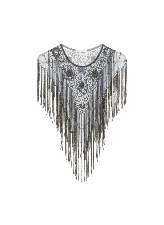 Cuello Joya Esencia Gris azulado y Cromo