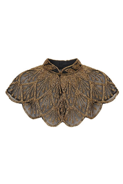 Cuello Joya Gatsby Negro y Dorado