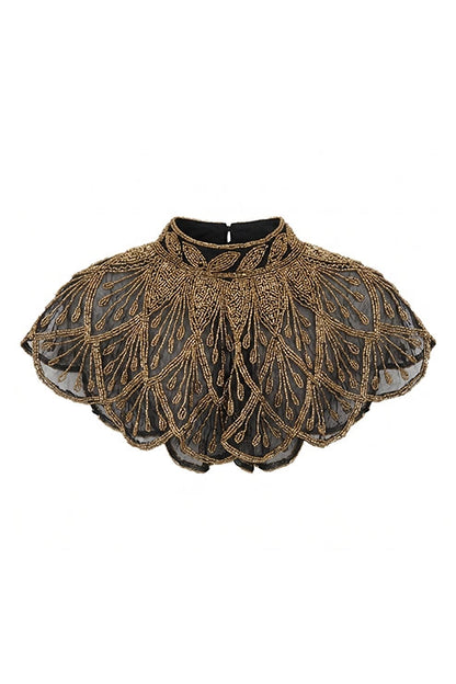 Cuello Joya Gatsby Negro y Dorado