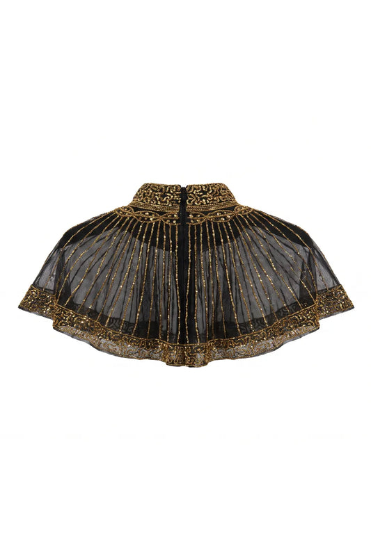 Cuello Joya Luz Negro y Dorado
