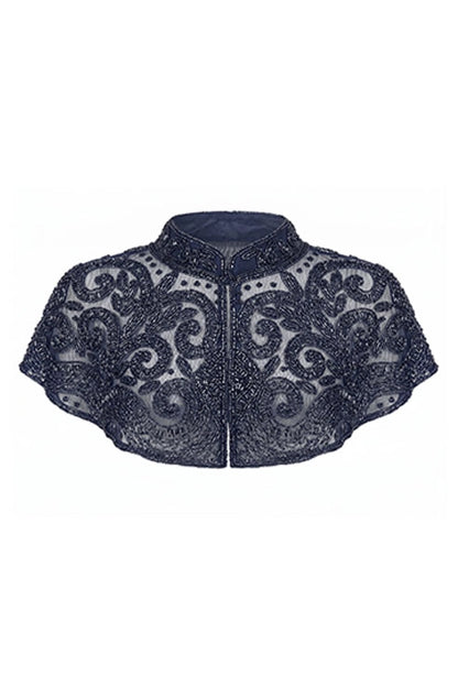 Cuello Joya Nocturna Azul oscuro Cromo
