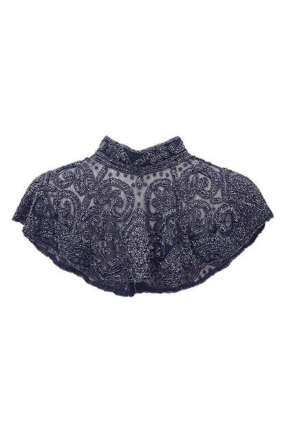 Cuello Joya Nocturna Azul oscuro Cromo