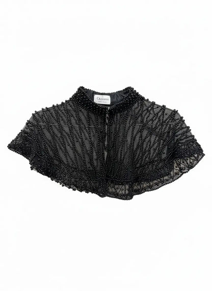 Cuello Joya Perlado Negro