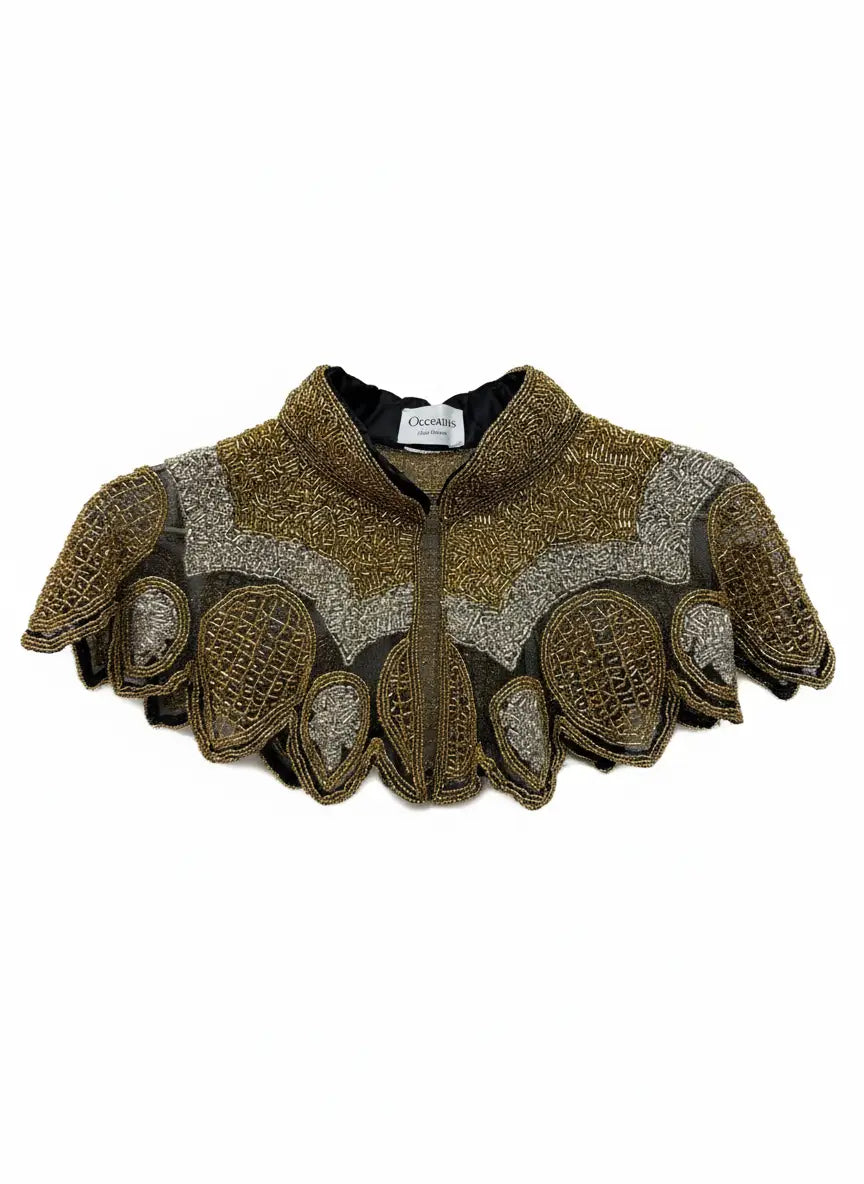 Cuello Joya Trono Dorado y Plateado