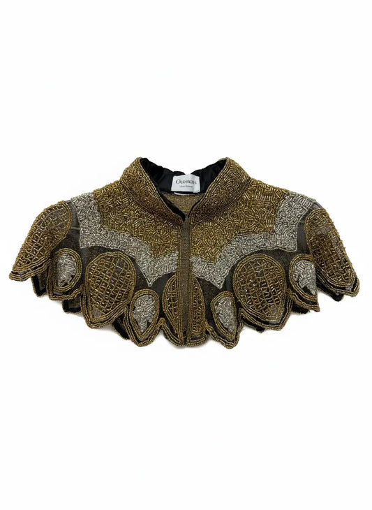 Cuello Joya Trono Dorado y Plateado