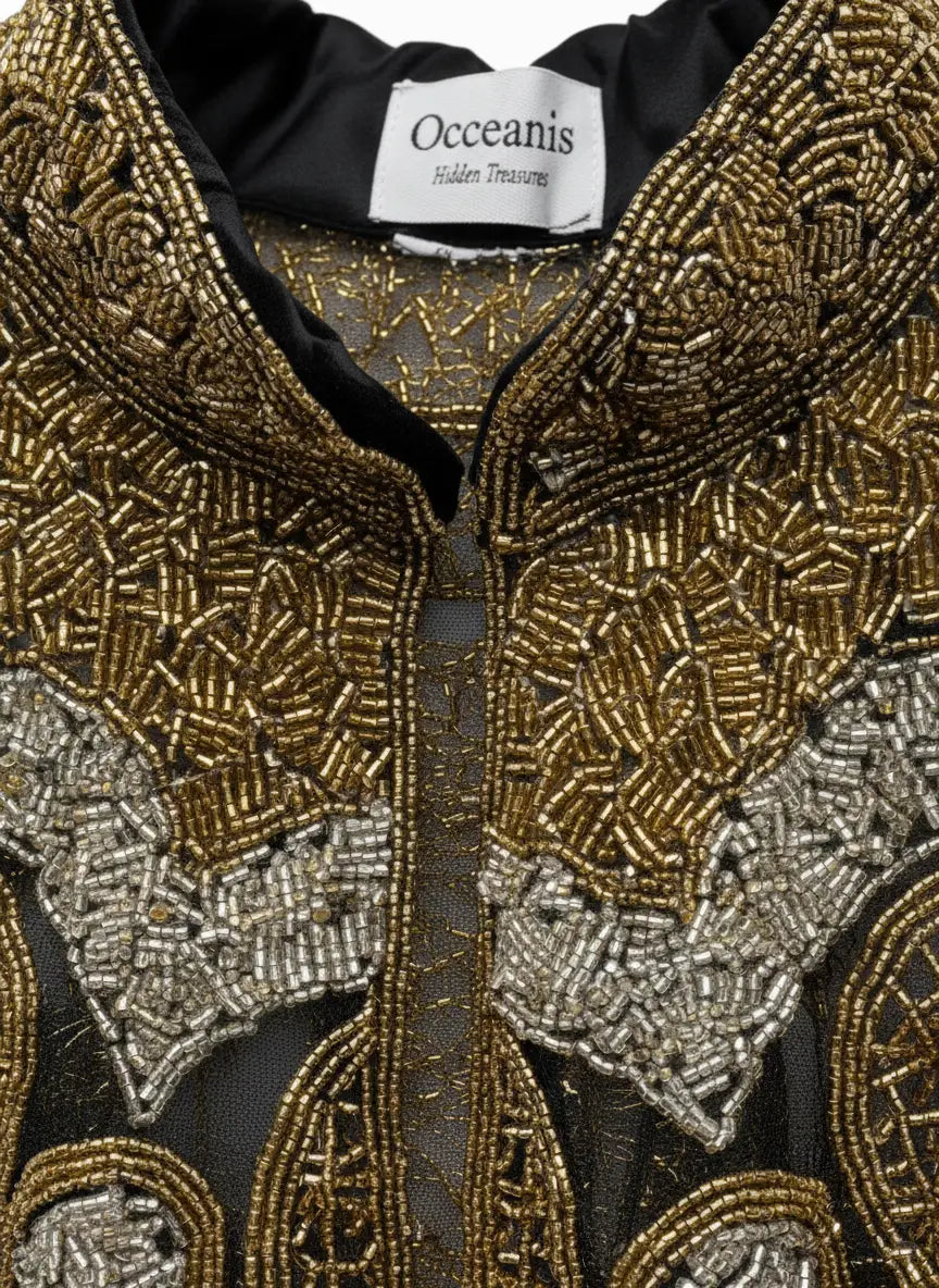 Cuello Joya Trono Dorado y Plateado