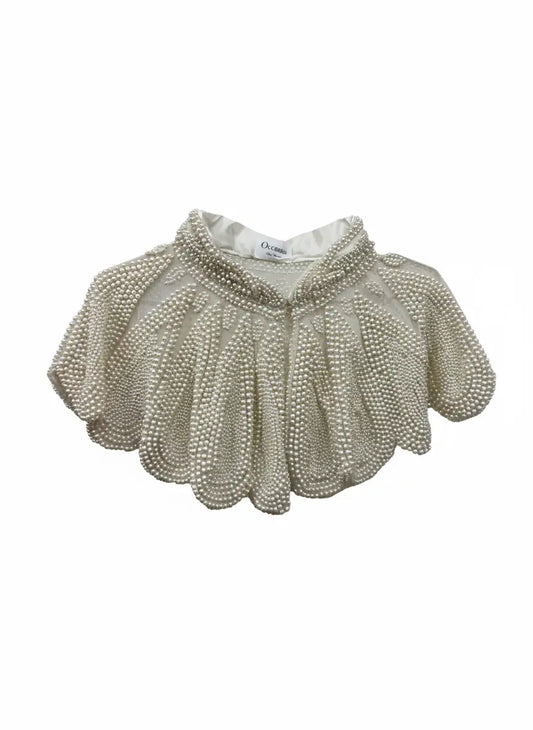 Cuello Joya White Nieves Perla Blanco