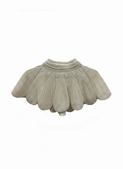 Cuello Joya White Nieves Perla Blanco