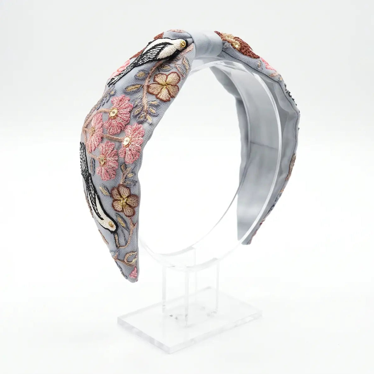 Diadema Avifa Gris y Rosa