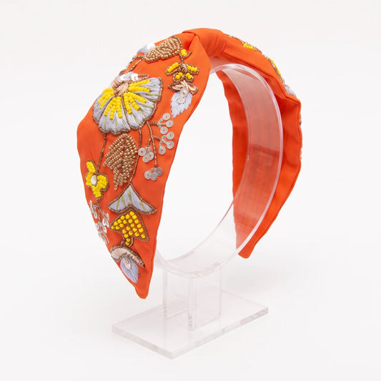 Diadema Kantha Naranja, Azul y Amarillo