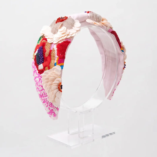 Diadema Kilim Multicolor rosas
